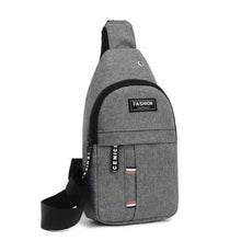 Load image into Gallery viewer, New Men&#39;s Gray  Canvas Chest Bag With Eyelets