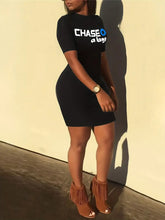 Load image into Gallery viewer, Chase Print Bodycon Tee Dress