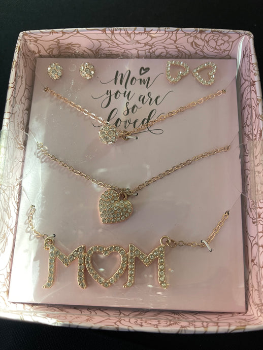 Mom Necklace and Earring Set