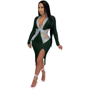 Elegant Cut Out Celebrity Runway Night Party Dress Robe