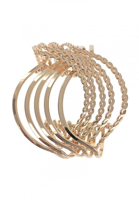 GOLD MULTI CHAIN FASHION BRACELET