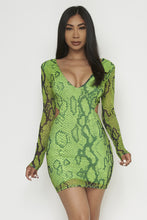 Load image into Gallery viewer, Green Neon Bodycon Mini Dress