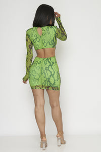Green Neon Bodycon Mini Dress