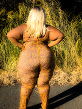 Load image into Gallery viewer, Plus Size Cheetah Print Catsuit Jumpsuit