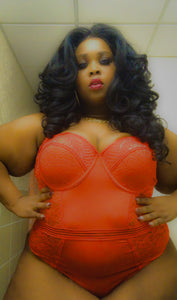 Red Plus Size Teddy Lingerie